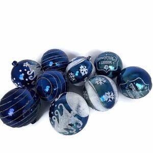 Craft Ornament Balls Lot Blue